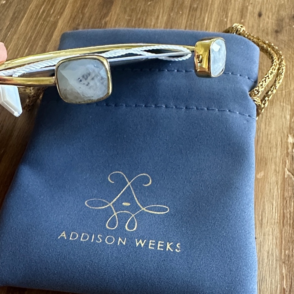 Gold and White Bracelet